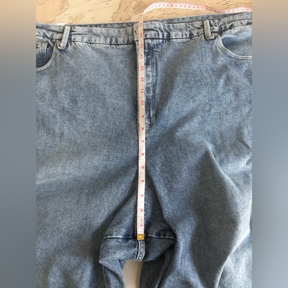 Good American Wide Leg Baggy Denim Cargo Jeans in Indigo Size 28 Plus NWT 225$ - Picture 11 of 16